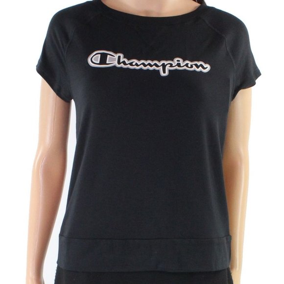Champion Women's Logo Top Black szM - Picture 1 of 1